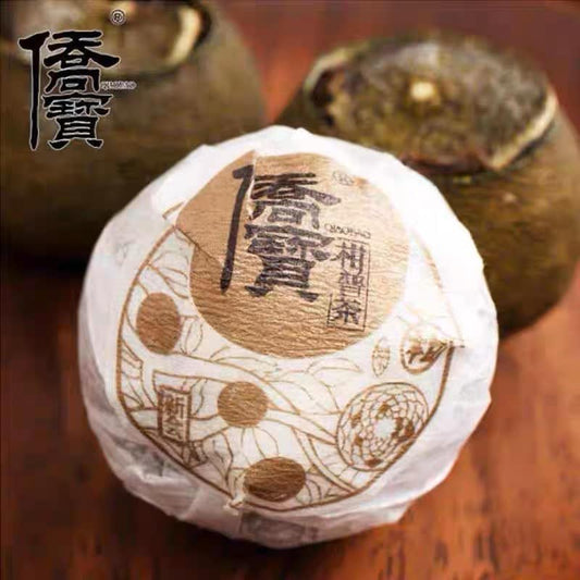 ชา Qiaobao Ganpu ปี 2020 ชาผู่เอ๋อร์สุกในผลส้มเขียวหวาน (Ganpu cha)